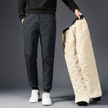 Elijah Fleece Tapered Joggers | Quilted, Zipper Pockets Joggers