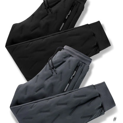 Elijah Fleece Tapered Joggers | Quilted, Zipper Pockets Joggers