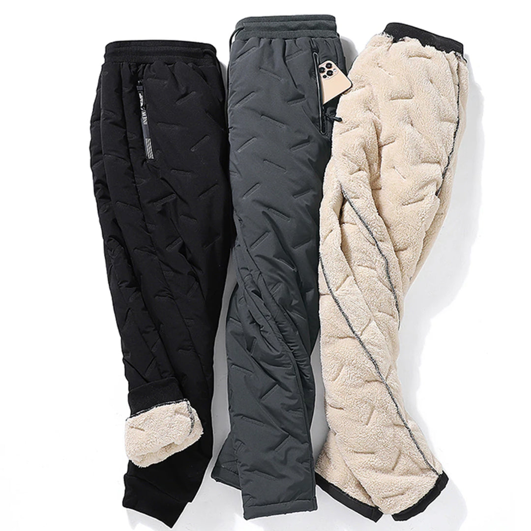 Elijah Fleece Tapered Joggers | Quilted, Zipper Pockets Joggers