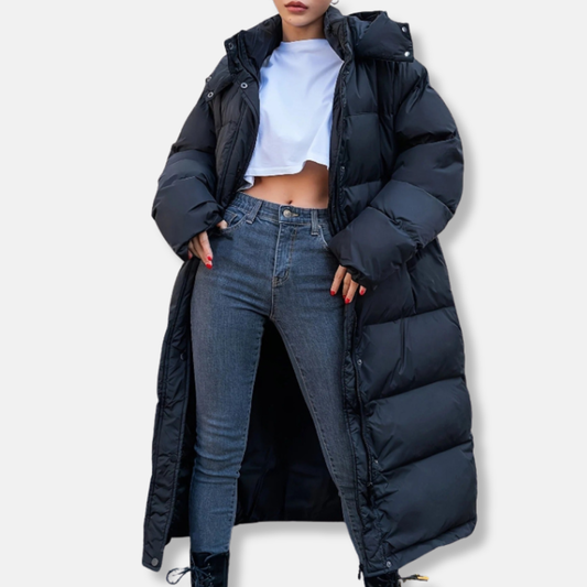 Zara Oversized Puffer Coat | Hooded Quilted Coat