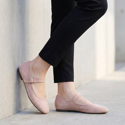 Women's Classic Mary Jane Flats – Adjustable Strap Everyday Comfort Shoes
