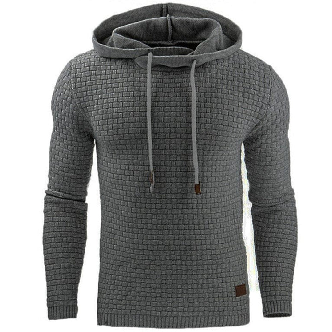 Teddy Relaxed Fit Hoodie | Textured Knit, Ribbed Trim Hoodie