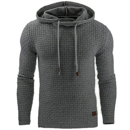 Teddy Relaxed Fit Hoodie | Textured Knit, Ribbed Trim Hoodie