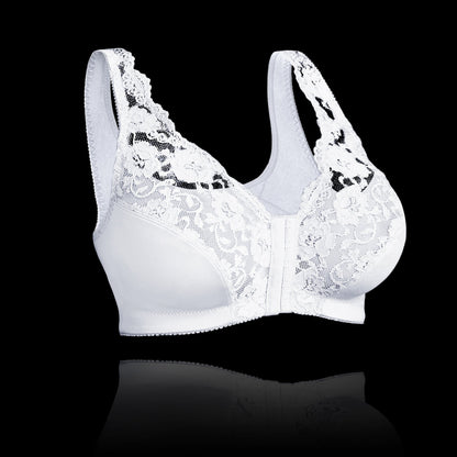 Women's bra without underwire – Soft support – Front closure – Breathable fabric