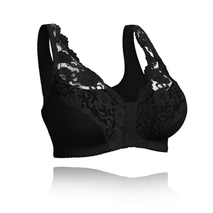 Women's bra without underwire – Soft support – Front closure – Breathable fabric