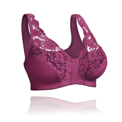 Women's bra without underwire – Soft support – Front closure – Breathable fabric