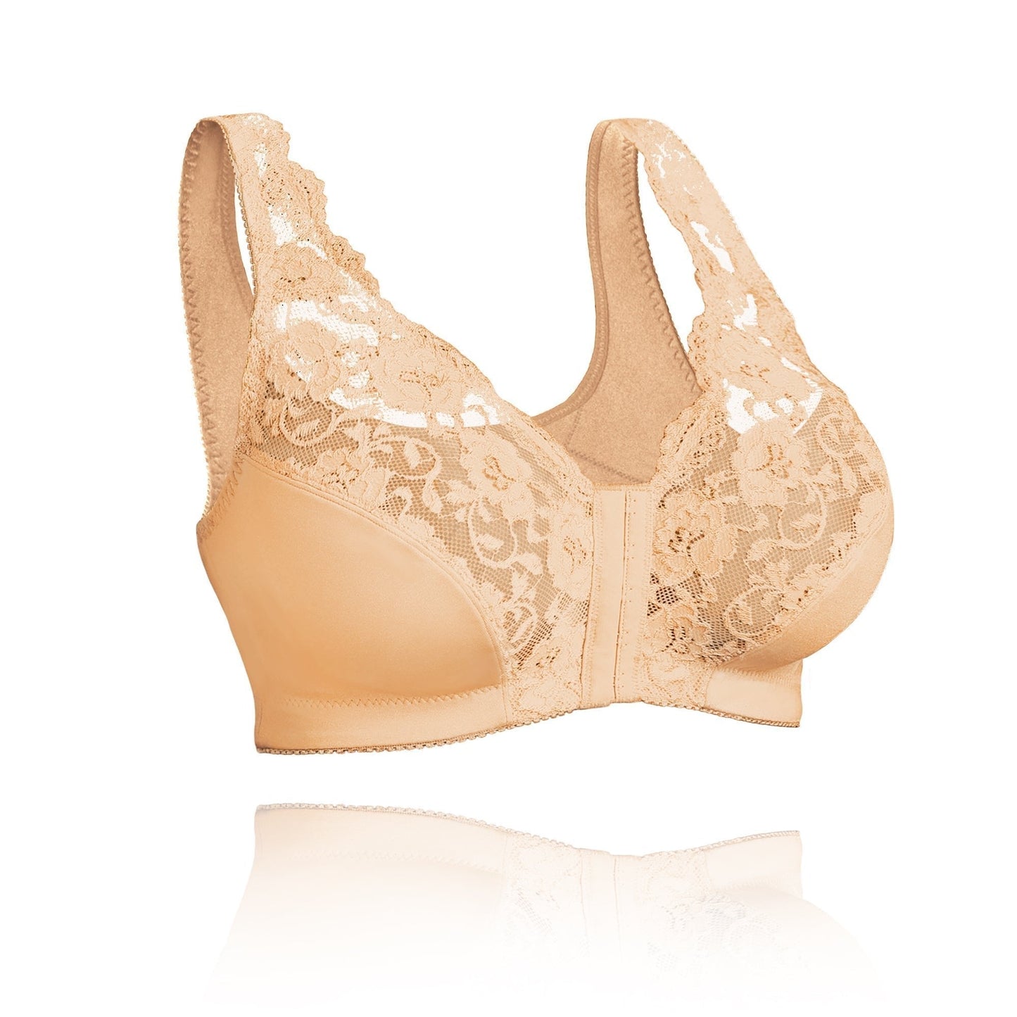 Women's bra without underwire – Soft support – Front closure – Breathable fabric