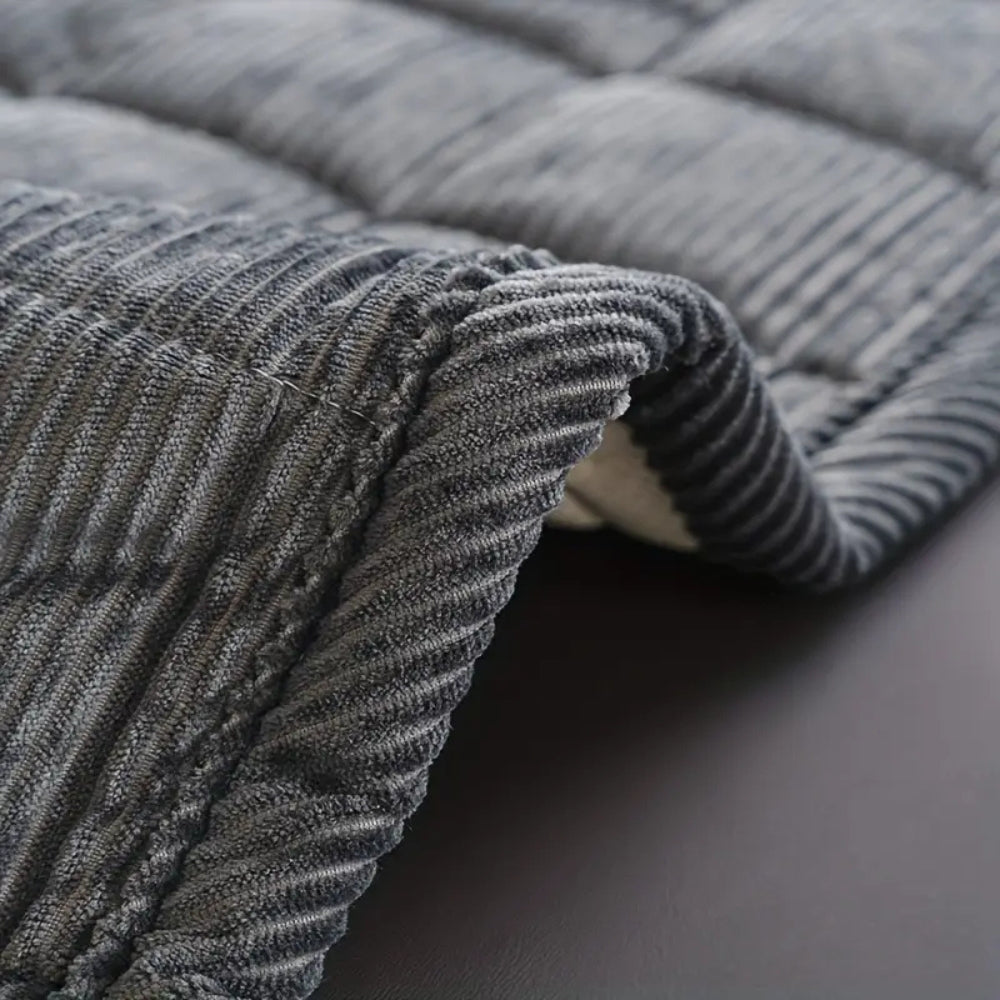 Corduroy Quilted Sofa Seat Cover