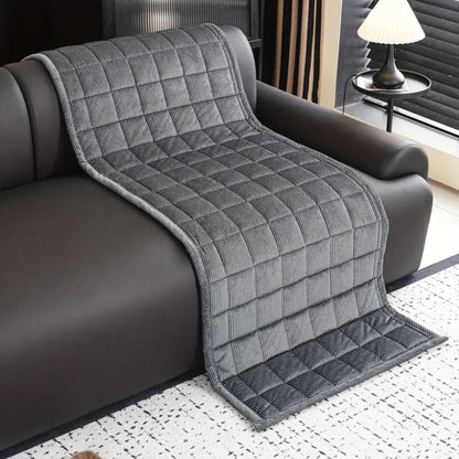 Corduroy Quilted Sofa Seat Cover