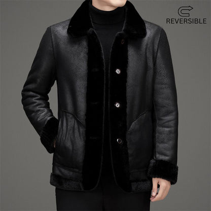 James Wool Regular Fit Mink Jacket | Collared Mink Jacket