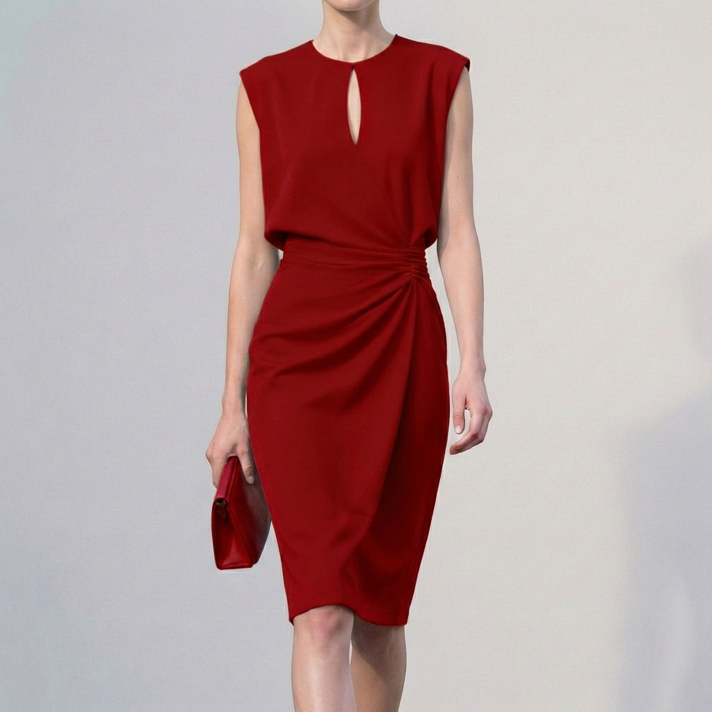Ruched Waist Cocktail Dress for Women – Elegant & Flattering Fit