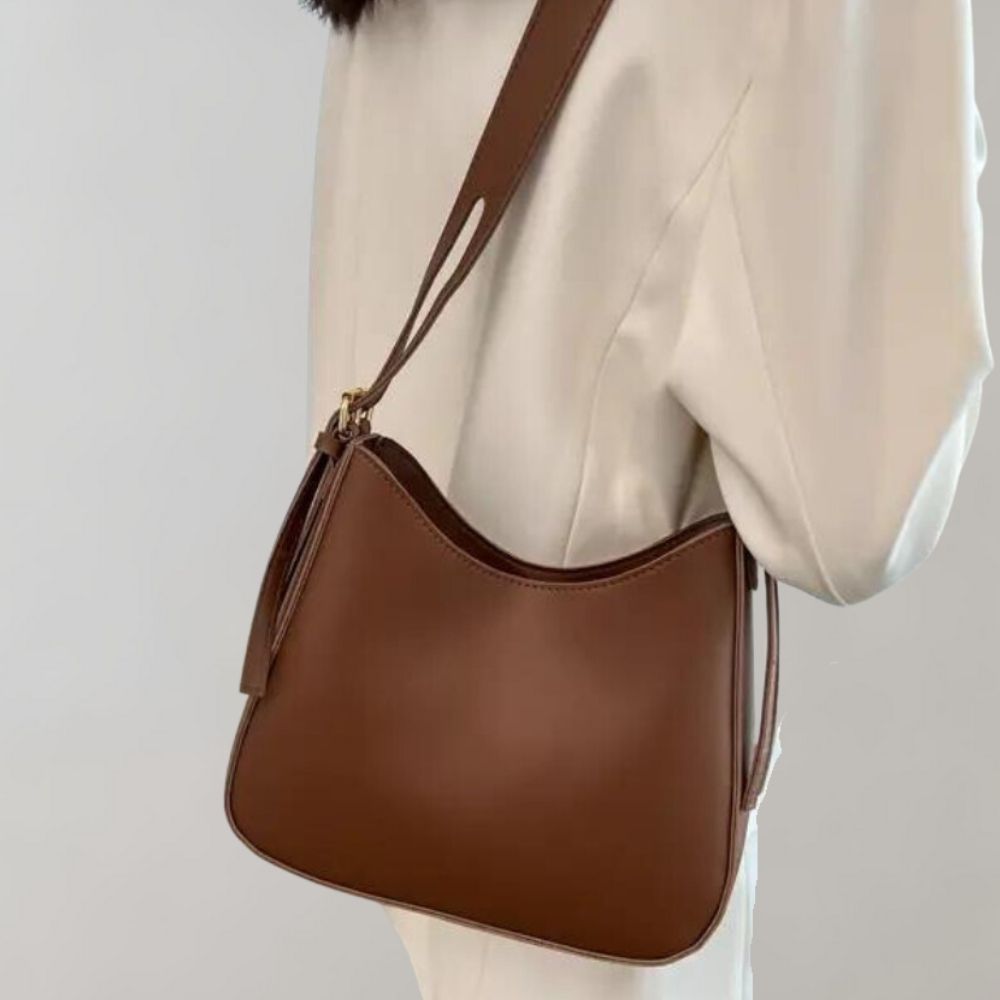 Paola Leather Crescent Crossbody Bag | Compact Crossbody Bag