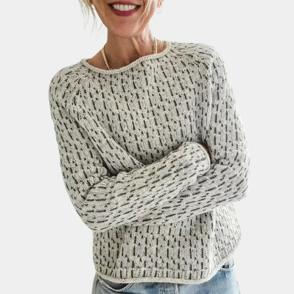 Caterina Relaxed Pullover Sweater | Boat Neck Pullover Sweater