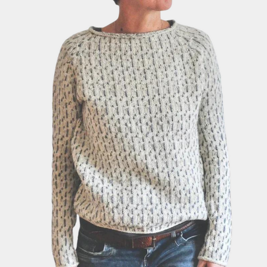 Caterina Relaxed Pullover Sweater | Boat Neck Pullover Sweater