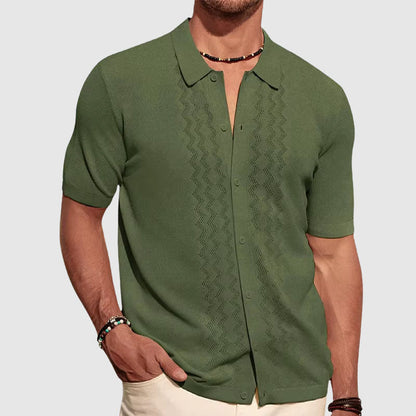 Men's knit shirt – Relaxed fit – Short sleeves – Soft breathable fabric