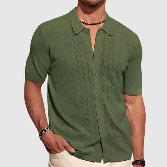 Men's knit shirt – Relaxed fit – Short sleeves – Soft breathable fabric