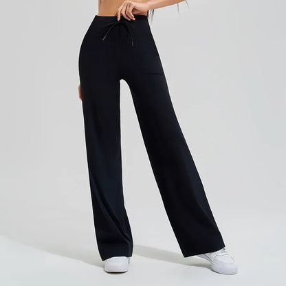 Giulia Wide Leg Active Pants | Drawstring Waist Active Pants