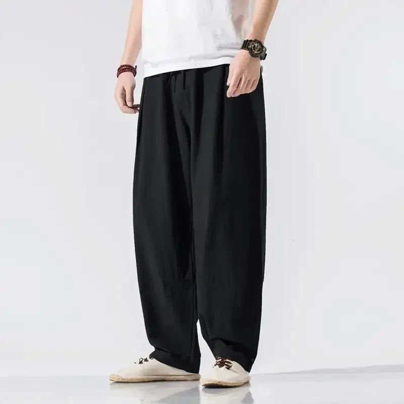 Noah Linen Pants | Wide-Leg Linen Blend Pants