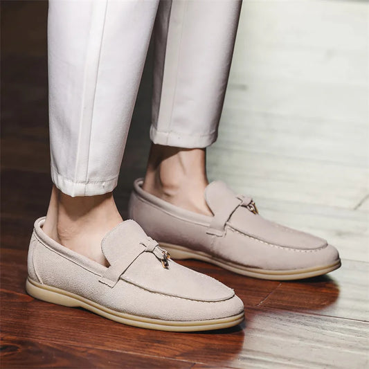 Mocassins homme – Design à enfiler – Semelle en caoutchouc – Style épuré élégant