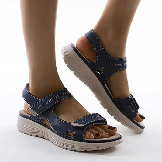 Women's sandals – Open toe – Adjustable straps – Comfort sole – Closed heel