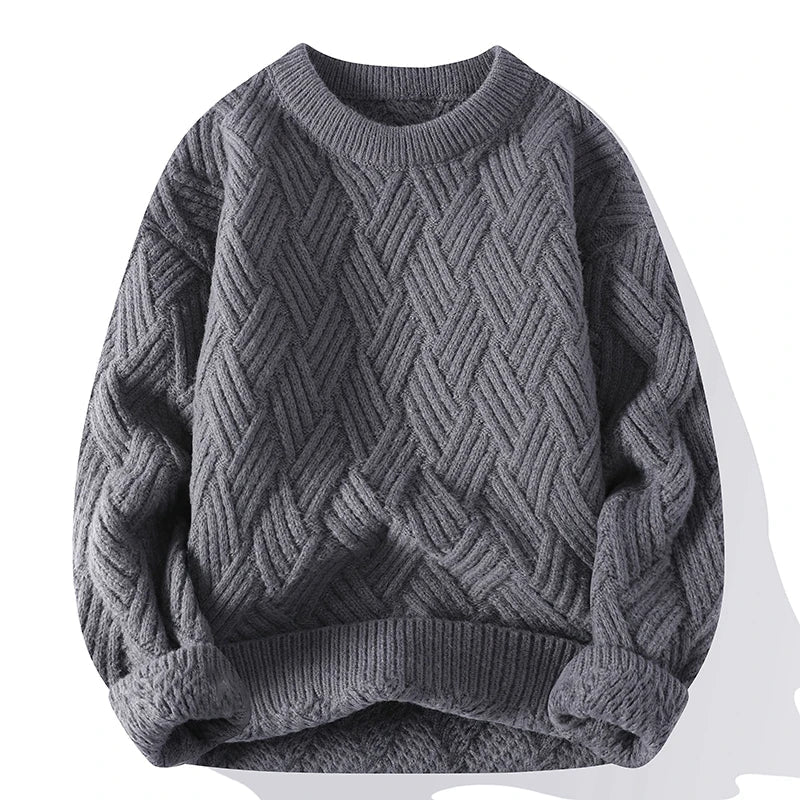 Niccolò Relaxed Fit Sweater | Crewneck, Textured Knit Sweater