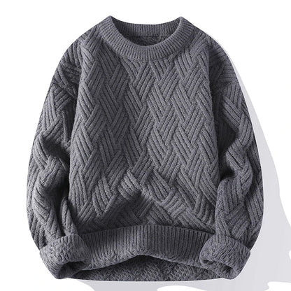 Niccolò Relaxed Fit Sweater | Crewneck, Textured Knit Sweater