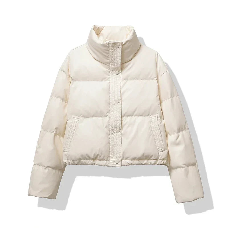 Bianca Cropped Puffer Jacket | Quilted Puffer Jacket