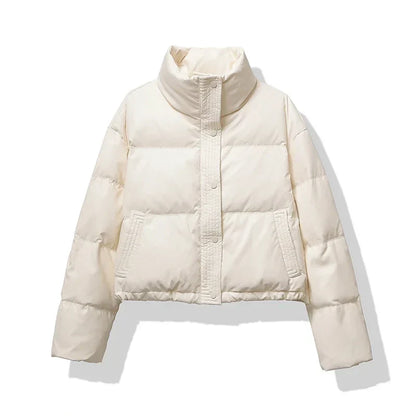 Bianca Cropped Puffer Jacket | Quilted Puffer Jacket