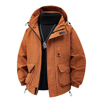 Alexander Relaxed Fit Anorak Jacket | Hooded Check Anorak Jacket