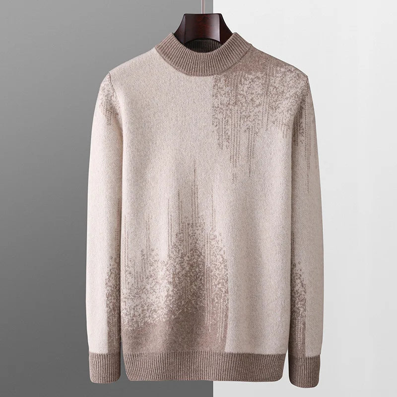 Alexander Regular Fit Sweater | Mock Neck Ribbed Sweater