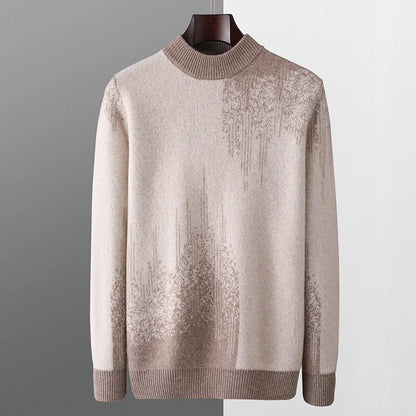 Alexander Regular Fit Sweater | Mock Neck Ribbed Sweater