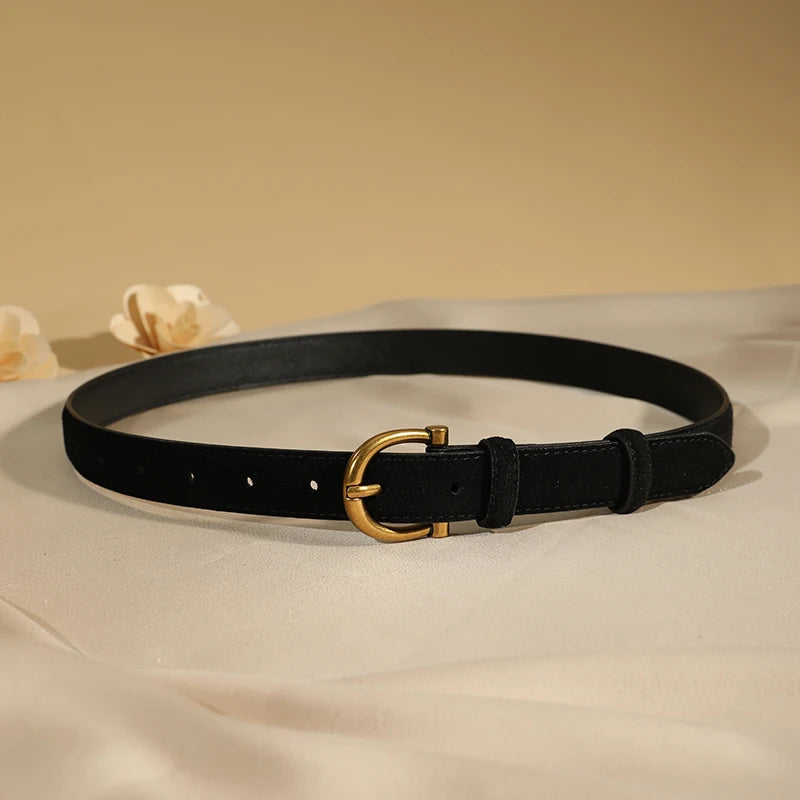 Alice Adjustable Belt | Gold Buckle Women's Belt