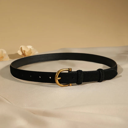 Alice Adjustable Belt | Gold Buckle Women's Belt