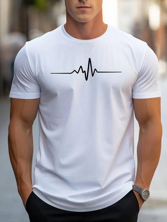 Men's T-shirt – Slim fit – Soft knit – Crew neck – Short sleeves – Graphic print