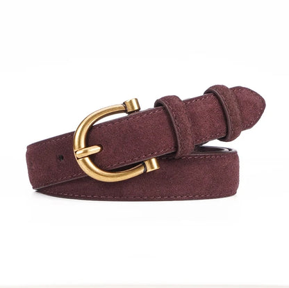 Alice Adjustable Belt | Gold Buckle Women's Belt