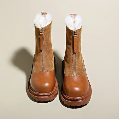 Alessandra Fur Lined Platform Ankle Boots | Platform Ankle Boots