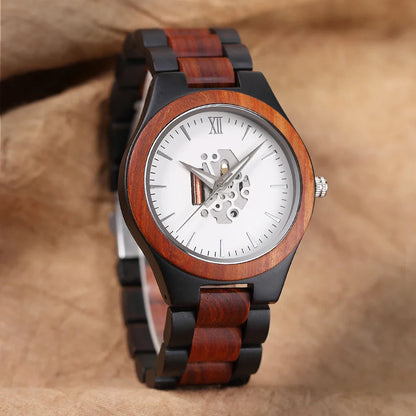 Max Skeleton Wristwatch | Wooden Case, Wooden Strap Wristwatch