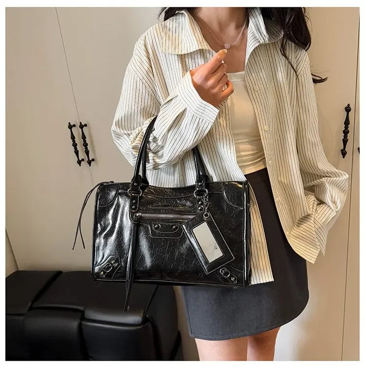 Aurora Leather Top Handle Satchel | Shoulder Strap Satchel