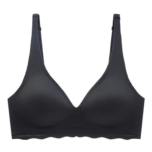Women's bra – Seamless – Light support – Breathable fabric – Ribbed