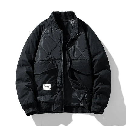 Teddy Quilted Bomber Jacket | Relaxed Fit Zip Front Bomber Jacket