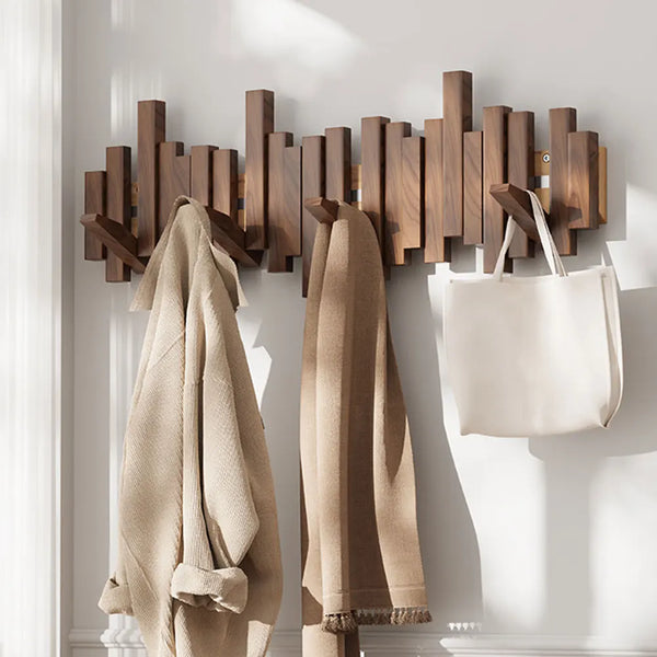 Minimalist Wall Mounted Coat Rack With Geometric Design