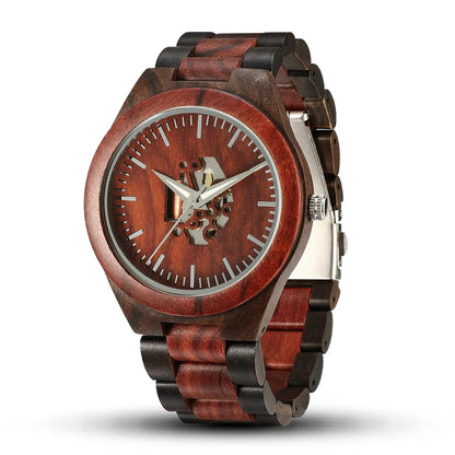 Max Skeleton Wristwatch | Wooden Case, Wooden Strap Wristwatch