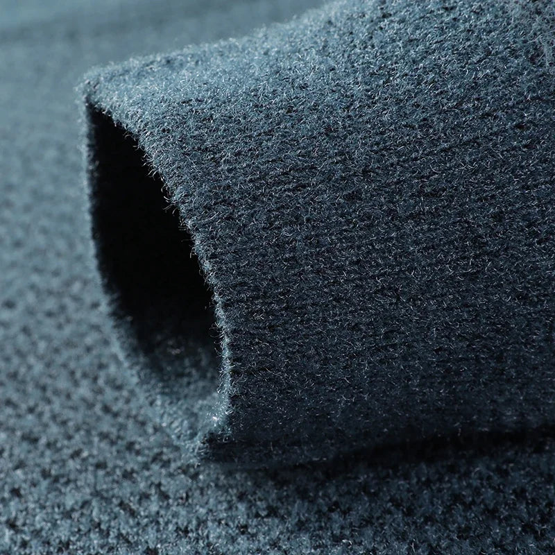 James Waffle Knit Sweater | Crewneck, Ribbed Cuffs & Hem Sweater