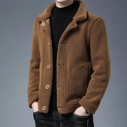 Teddy Fleece Regular Fit Jacket | Collared Button Front Jacket