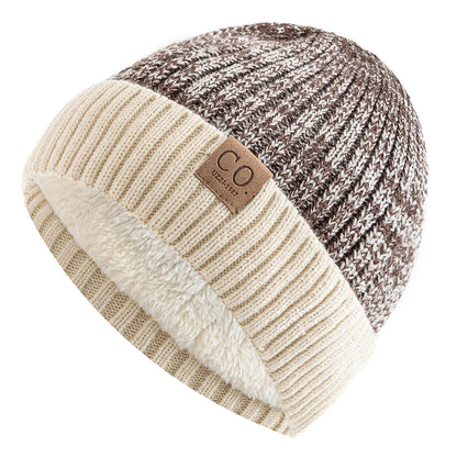 Henry Two-Tone Beanie Hat | Fleece Lined Ribbed Knit Beanie Hat