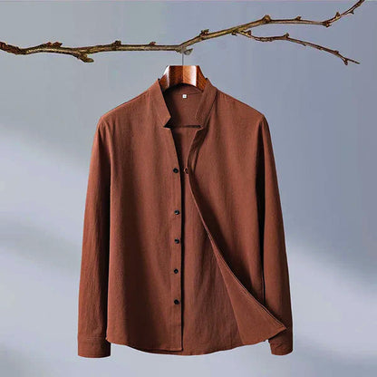 Band Collar Shirt for Men – Casual & Breathable Comfort
