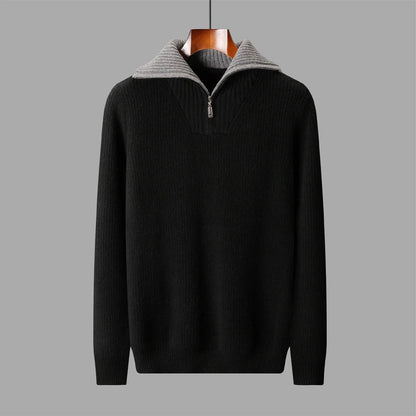 Theo Regular Fit Quarter-Zip Sweater | Ribbed Knit Sweater