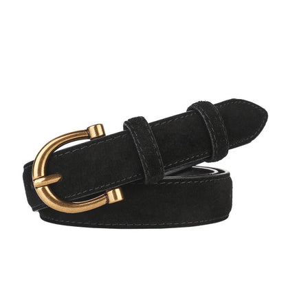 Alice Adjustable Belt | Gold Buckle Women's Belt