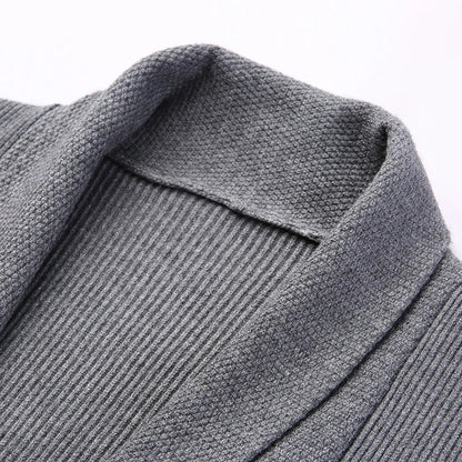 Arlo Relaxed Fit Long Cardigan | Shawl Collar Long Cardigan