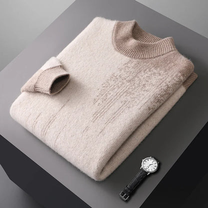Alexander Regular Fit Sweater | Mock Neck Ribbed Sweater